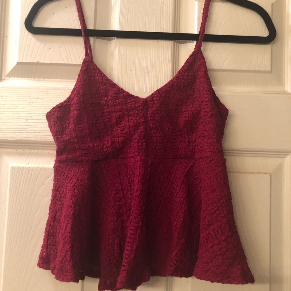 Maroon Lace Blouse